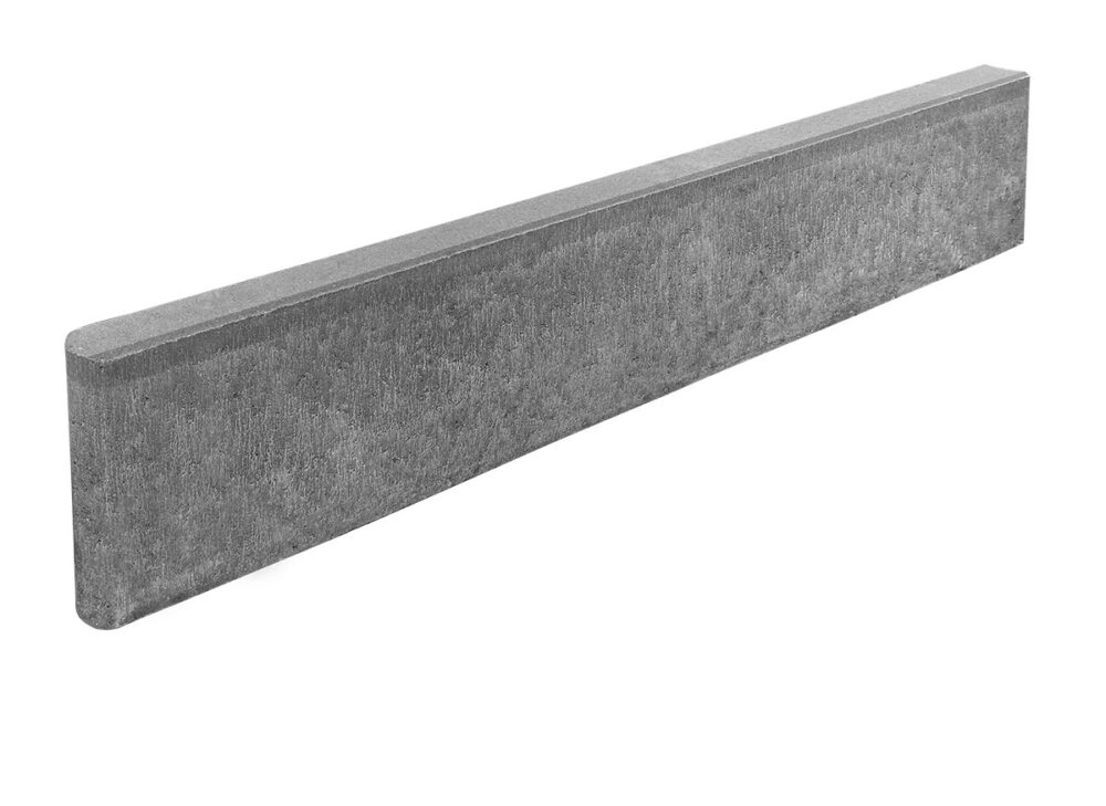 Obrubník ROVNÝ guľatý zámok 100x20x5 Sivý