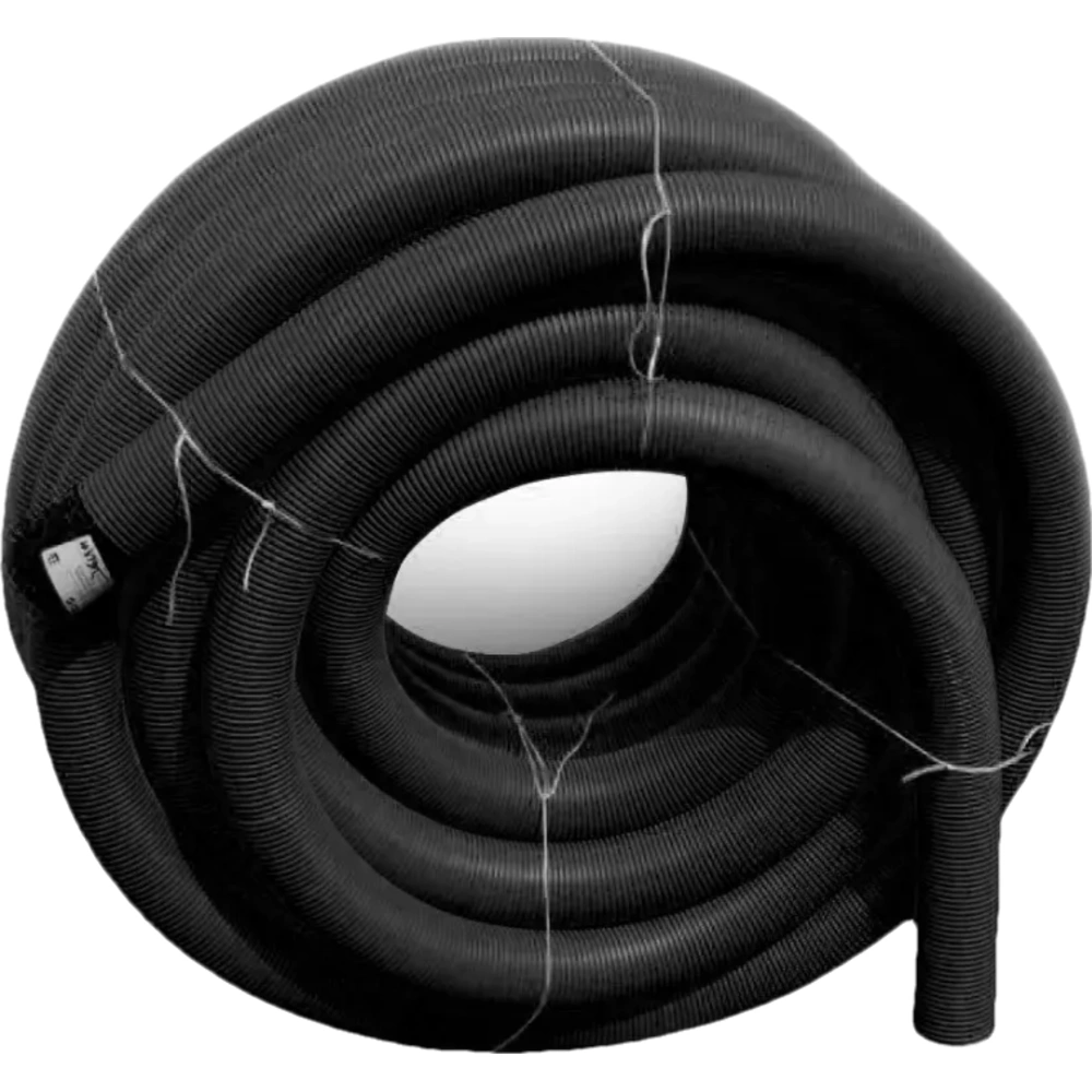 PVC flexodrenážna rúra DN 80mm čierna-Neperforovaná bez dier