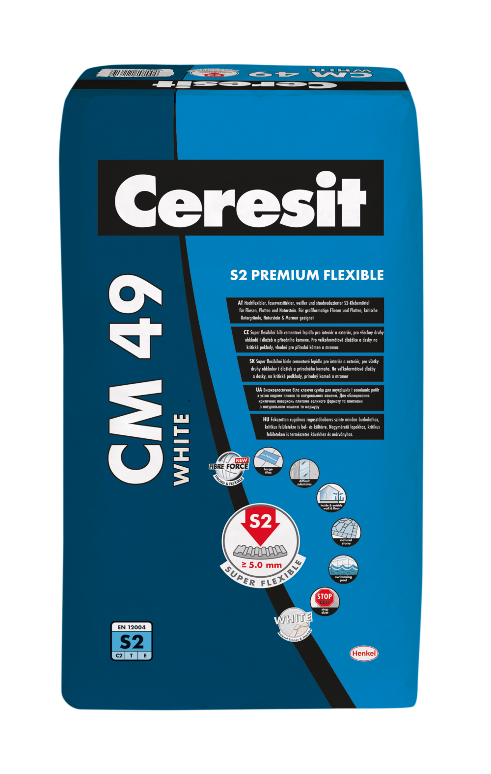 Flexibilná Lepiaca Malta Ceresit CM49 C2TES2 Biela 20kg
