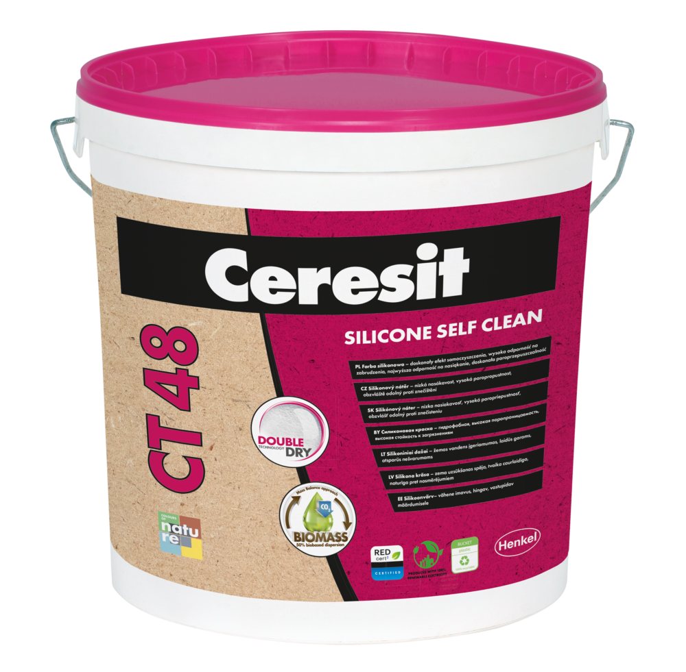 Farba na fasádu Ceresit CT 48 Silikonový náter
