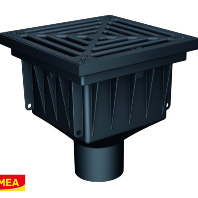 Vpusť PVC s roštom z liatiny 30x30 cm B125 DN100