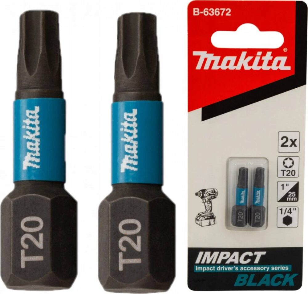 Makita B‑63672 Impact Black – Torx T20, 25 mm (2 ks)