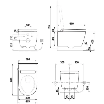JIKA MILA sprchovacie WC JIKAclean Rimless 1