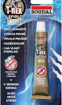 SOUDAL T-REX POWER – Univerzálne lepidlo a tmel, 25 ml, biele