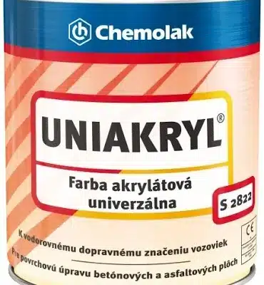 CHEMOLAK Uniakryl S 2822 – Akrylátová farba na betón a značenie ciest, 0,75 kg, biely (0100)