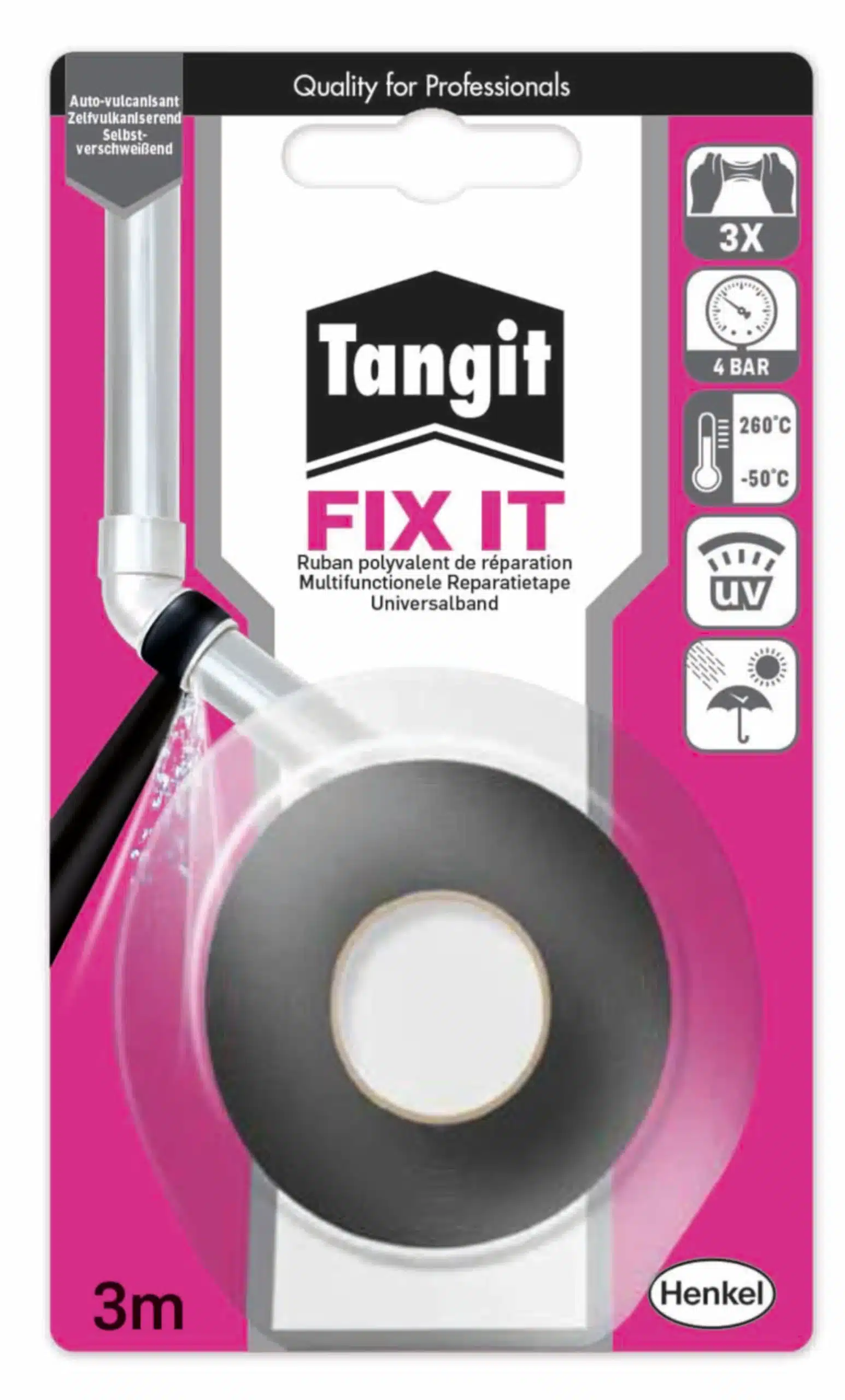 Tangit-Fix-It-Tape_3m TANGIT Fix-it Tape – Samovulkanizačná tesniaca páska, 3 m x 25 mm