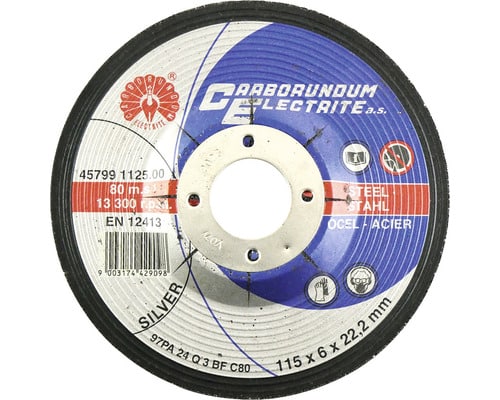 Brúsny kotúč do uhlovej brúsky 115 x 6 x 22,2 mm – 97P A 24 Q 3 BFC na oceľ Brúsny kotúč do uhlovej brúsky 115 x 6 x 22,2 mm – 97P A 24 Q 3 BFC na oceľ