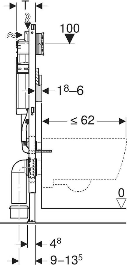 Geberit Duofix Sigma 12 cm (111.300.00.6) – Univerzálny montážny prvok pre závesné WC UP320 Geberit Duofix Sigma 12 cm (111.300.00.6) – Univerzálny montážny prvok pre závesné WC UP320