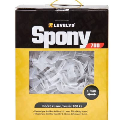 LEVELYS Nivelačné spony 1 mm pre dlažbu hrúbky 6-15 mm (700 ks)