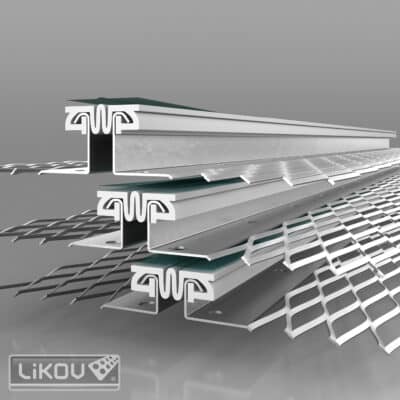 CATNIC Pozinkovaný dilatačný omietkový profil PZE-DC 12 mm – 3,0 m