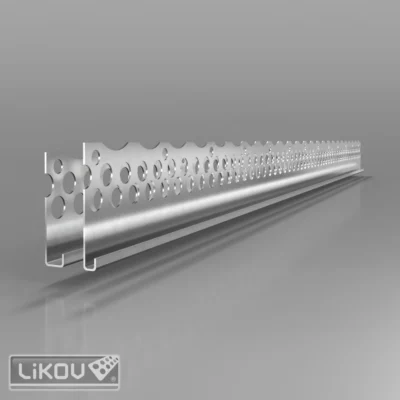 CATNIC Pozinkovaná ukončovacia omietková lišta PZ-UC 6 mm – 2,5 m