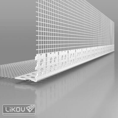 Fasádny flexibilný klenbový sieťový roh PVC LK-KL2 10 × 15 cm – 2,5 m
