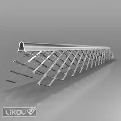 CATNIC Zaoblený omietkový rohový profil PZ-ZC Zn 45 × 45 mm – 3,0 m