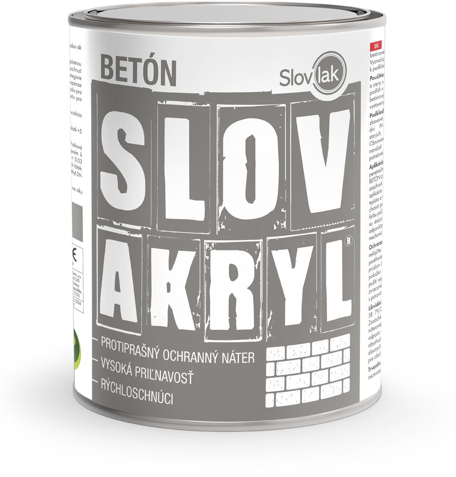 71360-71349-slovakryl-beton.jpg Farba na betón vodou riediteľná Slovakryl Betón svetlosivá 0110